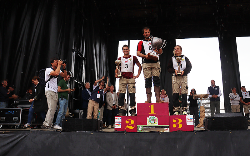 Le podium de la finale de labour en planche à Metz ce dimanche 13 septembre. © Marion FALIBOIS
