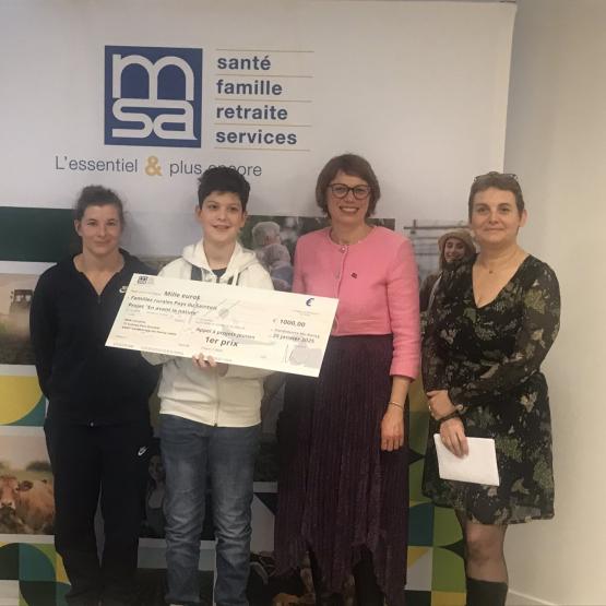 Le premier prix a été attribué au projet « En avant la nature » des jeunes de Vézelise. Photo MSA.