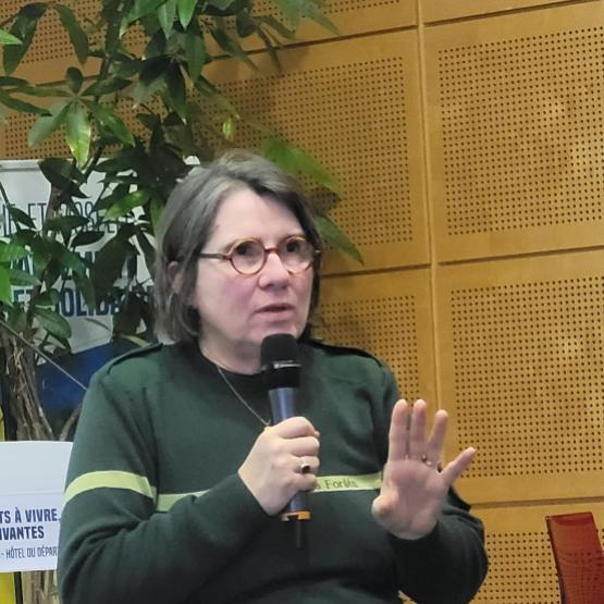 Brigitte Musch, chercheuse à l’ONF : « Quoi qu’on fasse ou pas, la composition des forêts et leur physionomie va changer ». Photo : JL.Masson
