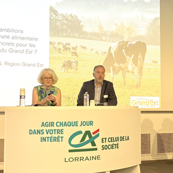 La deuxième édition du Comité Stratégique était l’occasion, pour la Région Grand Est, de mettre en avant plusieurs initiatives collectives soutenues dans le cadre du programme Ambition Éleveurs. © P. DIVOUX