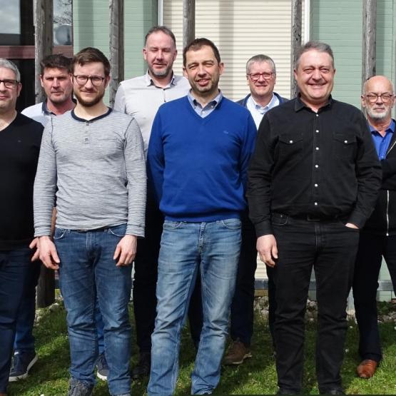 De g. à d. : Philippe Bernard, Vincent Barad, Jean-Marc Bastien, François-Etienne Mercier, Denis Piard, Jérémy Jenneson, Gérard Léonard, Vincent Jeanpierre, Gérard Renouard, Fabrice Jacquot, Emmanuel Pierret et Jean-Philippe Thomassin. Photo : JL.Masson