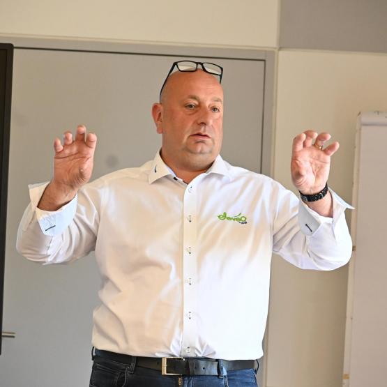 Carlo Bertozzi est venu présenter la plateforme Wall-eSmart wallonne. Photo : J.Joris.