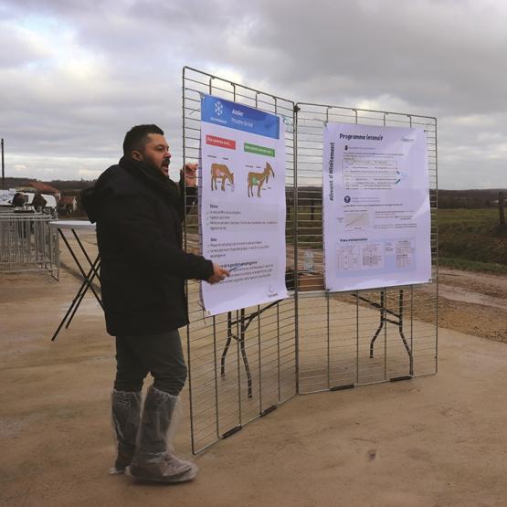 Cédric Payet, intervenant Bonilait, a animé l’atelier poudre de lait. Photo DR.