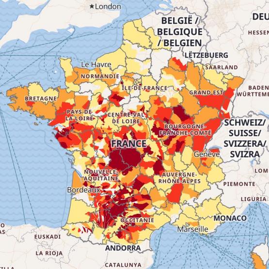 54 % des nappes sont désormais sous les normales mensuelles, contre 42 % en juillet 2025.