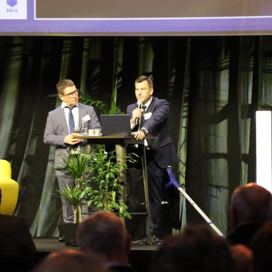 Bruno Didier et Arnaud De Maret ont dressé le bilan de l’année 2025, avant de dresser leur feuille de route pour 2026. (Crédit photo : I.ZAFFAGNI )