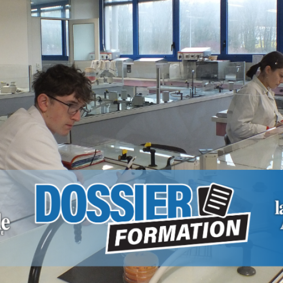 La formation du Bts bénéficie d’enseignements concrets avec de nombreux travaux pratiques, réalisés soit dans le hall alimentaire, soit en laboratoire. (Crédit photo : A.JOZWIK)
