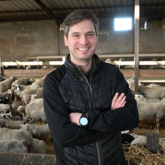 Julien Grosse, éleveurs et vice-président des Bergers du Nord-Est. Photo : J.Joris.