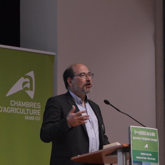 « Les constats, [par rapport au changement climatique] tout le monde les partage, a indiqué Thierry Caquet (Inrae). Maintenant, il y a des visions différentes sur la façon dont il faudra s’y prendre ». Photo : A.Legendre