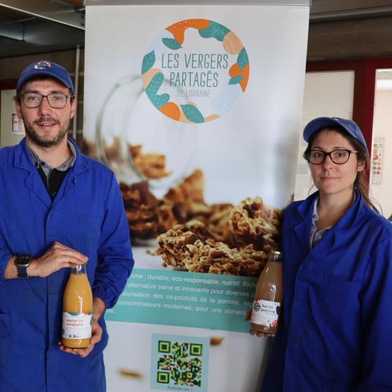 Adrien et Vanessa Wellerich sont propriétaires des Vergers Partagés de Lorraine depuis 2022. (Crédit photo : J.JORIS)