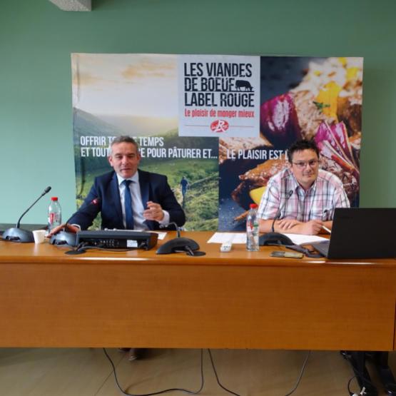 Xavier Lerond, président et Franck Bellaca, directeur d’Interbev Grand Est.