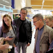 Visite d’un magasin Lidl en Allemagne, où Bioland est mis en avant. © Photo DR