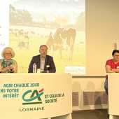 La deuxième édition du Comité Stratégique était l’occasion, pour la Région Grand Est, de mettre en avant plusieurs initiatives collectives soutenues dans le cadre du programme Ambition Éleveurs. © P. DIVOUX