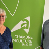 Virginie Coppens Menager (directrice régionale de France Travail)  et Jérôme Mathieu (président de la Crage).