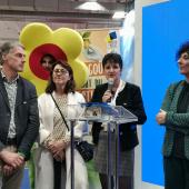 Laure Génin, première vice-présidente de la Chambre d’agriculture, a dévoilé officiellement la nouvelle marque « Passionnément 54 », « un étendard pour ne plus être noyés dans la masse ».(Photo : H.FLAMANT)