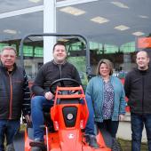 Pierre, Fabrice, Delphine et Christophe, les collaborateurs des ETS Royer Motoculture. (Photo : D. R