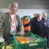 Yves Hoffmann, président du Cabas 54, a présenté les missions de la toute jeune épicerie solidaire itinérante. Photo : H.Flamant