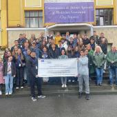 Les élèves de Pixerécourt et leurs homologues du lycée agricole technologique « Alexiu Berinde », de Seini, dans les Maramureș.