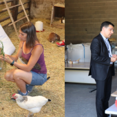 La signature s est déroulée à la ferme St Amand à Saizerais. Photo : N.Herment