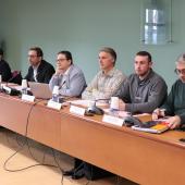 De g. à d. : Laure Génin (1 ère vice-précidente de la Cda 54), Jérémy Jenneson (président), Richard Cherrier (directeur), Nicolas Petitjean, Florian Boyer et Vincent Barad (vice-présidents). (Crédit photo : H.Flamant)