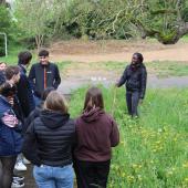 Les élèves de seconde NJPF (Nature Jardin Paysage Forêt) ont parlé conservation des sols avec test de la bêche à l’appui.
