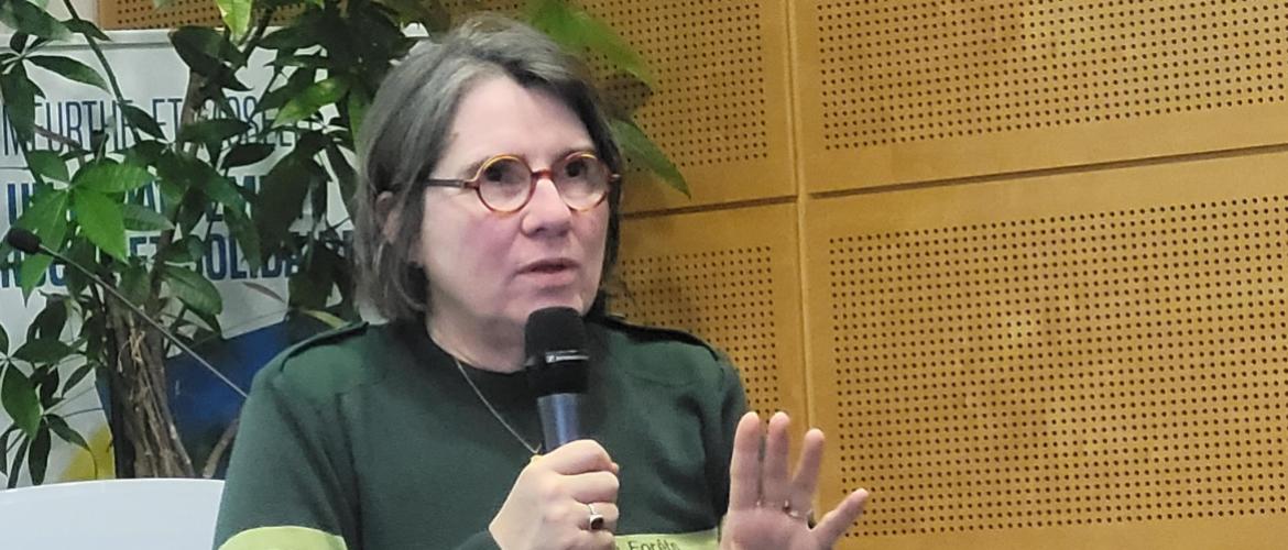 Brigitte Musch, chercheuse à l’ONF : « Quoi qu’on fasse ou pas, la composition des forêts et leur physionomie va changer ». Photo : JL.Masson