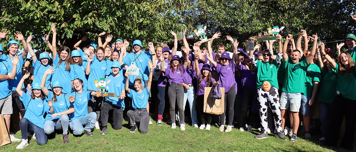 Les élèves de l’enseignement agricole de Chaumont, Pixérécourt et Haroué composaient un podium haut en couleurs. © Photo Marion FALIBOIS