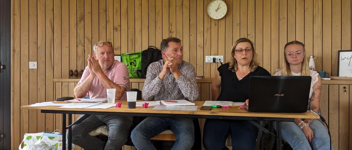 Dominique Sautré, secrétaire général de l’Anefa, Christophe Adnet, Président, Hélène Messagé, chargée de mission emploi et Amélie Poisson, stagiaire en communication, accueillie pour six mois par l’Anefa Lorraine. Photo : A.Legendre