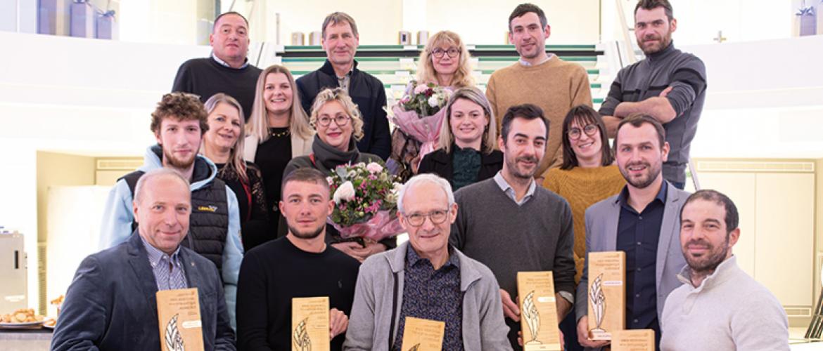 La Banque Populaire Alsace Lorraine Champagne a récompensé six dirigeants d’exploitations agricoles et viticoles du Grand Est  pour leurs initiatives, créativité, savoir-faire, capacité d’adaptation et leur engagement. Photo BPALC