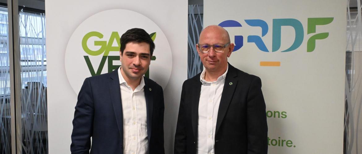 De g. à d. : Bastien Régnier (directeur territorial GRDF Grand Est) et Emmanuel Connesson (directeur régional adjoint GRDF Grand Est et Bourgogne Franche-Comté) Photo : J.JORIS