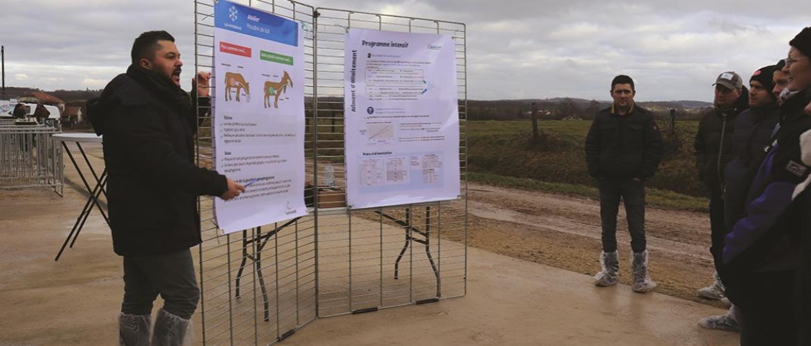Cédric Payet, intervenant Bonilait, a animé l’atelier poudre de lait. Photo DR.