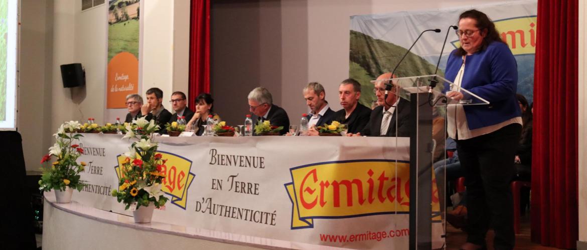 Delphine Picard, directrice générale du Groupe Ermitage a présenté le rapport d’activité. Photo : Marion FALIBOIS