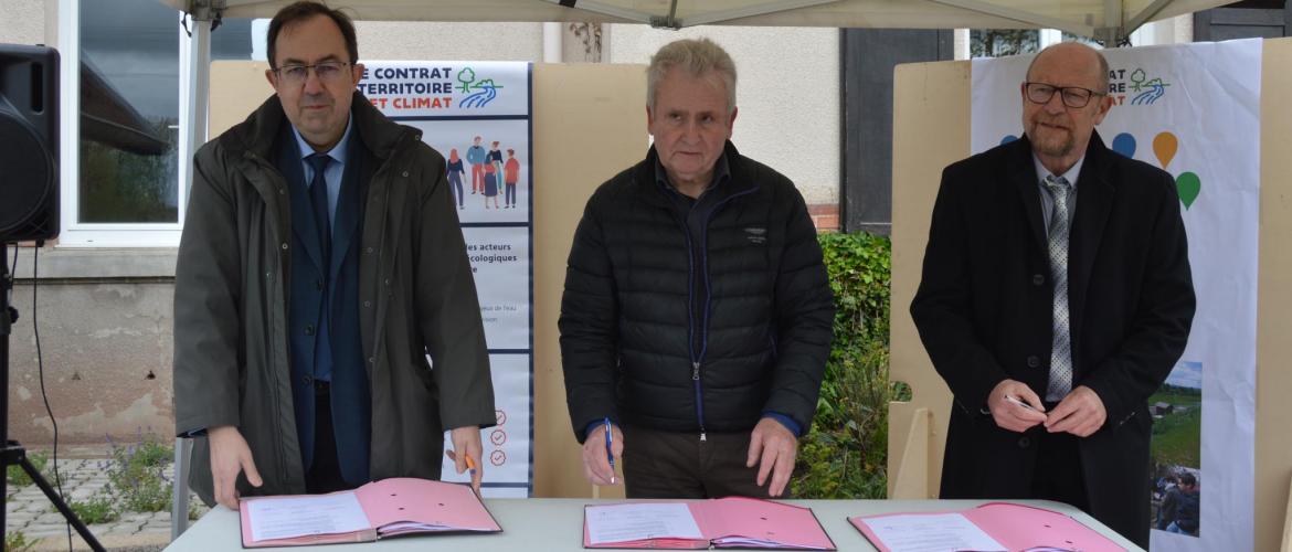 Le 1er contrat de territoire « Eau et climat » de Meurthe-et-Moselle a été signé le 18 mai. Photo : H.Flamant