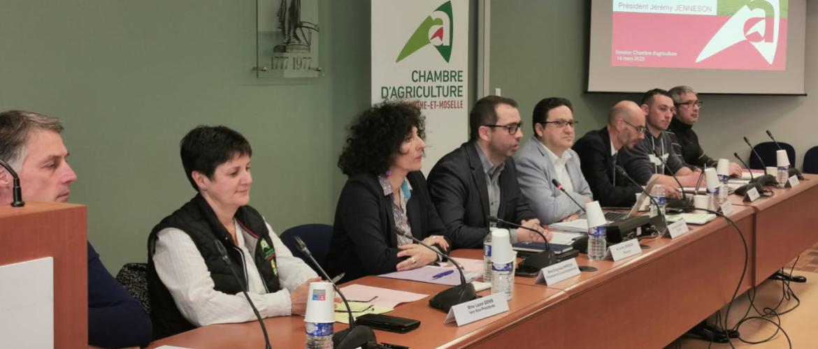 Nicolas Petitjean (VP) ; Laure Génin (1ere VP); Chaynesse Khirouni (pdte CD) ; Jérémy Jenneson (pdt) ; Richard Cherrier (dir) ; Emmanuel Tirtaine (DDT), Florian Ségault (VP) et Vincent Barad (VP). Photos : CDA 54