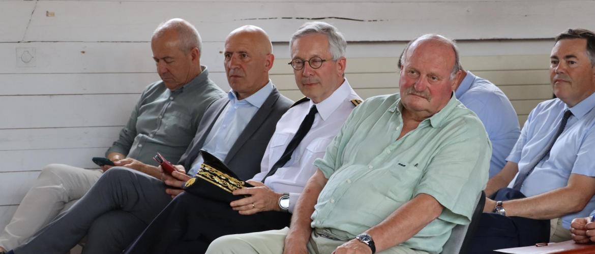 De d. à g. : Michel Fournier, ministre en charge de la  Ruralité, Yves Séguy (préfet de Meurthe-et-Moselle), Dominique  Potier (député) et Jean-François Husson (sénateur) ont participé à  la 3e session du laboratoire des ruralités. Photo : H.FLAMAMANT
